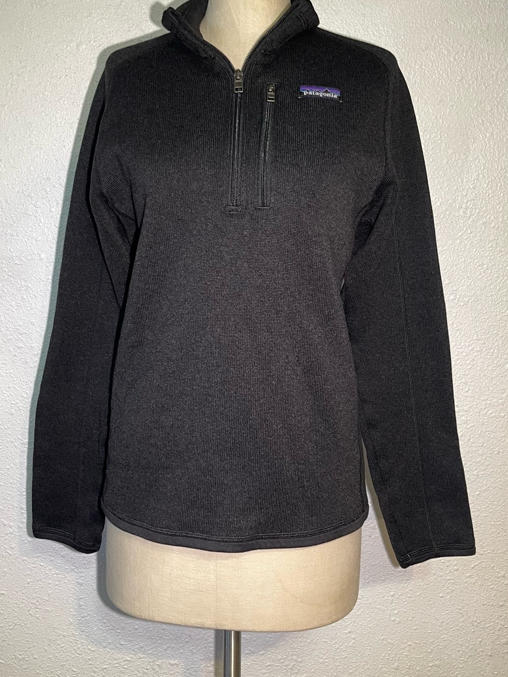 Patagonia men’s better Black Quarter-Zip Fleece Pullover size small - Picture 1 of 6